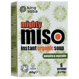 King Soba Soupe Miso Au Potiron Et Légumes Sans Gluten Bio 6 x 60 gr