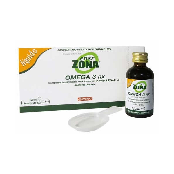 EnerZona Omega 3 RX Aceite de Pescado Liquido 3 botes x 33 ml