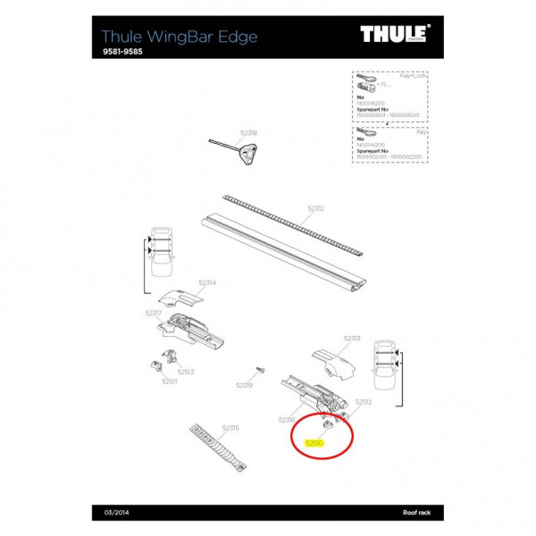 Thule Proteccion Th Lh Small Edge Wingbar 9581