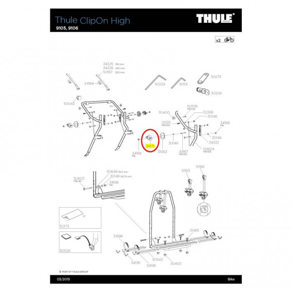Thule Quick Release Th Clipon 910102050708