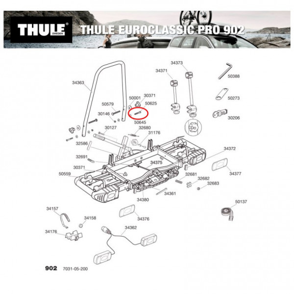 Thule Tornillo M6 X 47mm. Th Eclassic 902/903