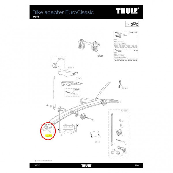 Thule Terminal Adaptador 1bici+euroclass G6