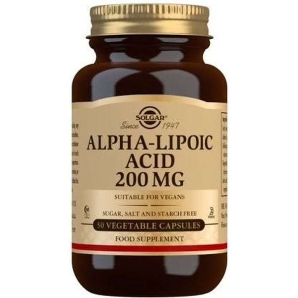 Solgar Acide Alpha Lipoïque 200mg 50 Vcaps
