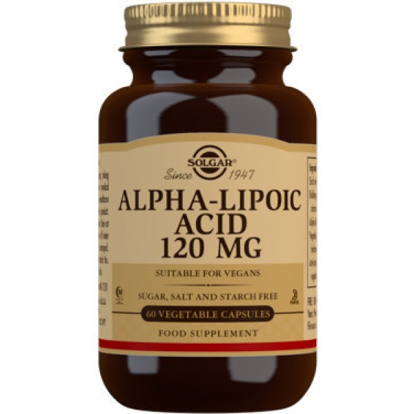 Solgar Acide Alpha Lipoïque 120 Mg 60 Vcaps