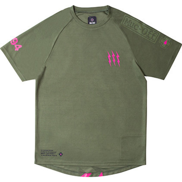 T-shirt Muc-off Riders vert/rose