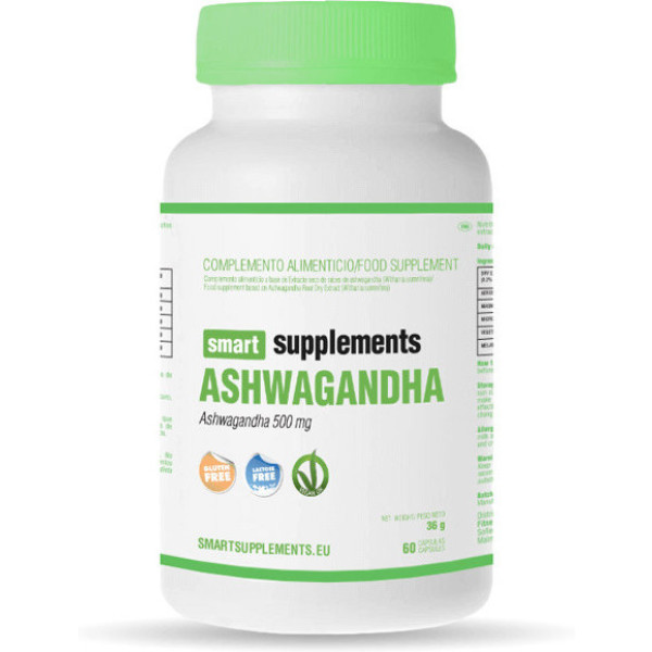 Smart Supplements Ashwagandha 500mg - 60 Cápsulas -