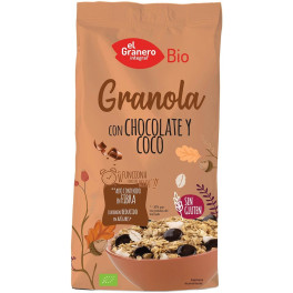 El Granero Integral Granola Con Chocolate Y Coco Sin Gluten Bio 350 Gr