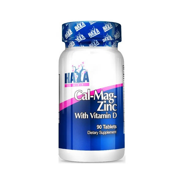 Haya Labs Cal-Mag-Zinc con Vitamina D 90 tabs