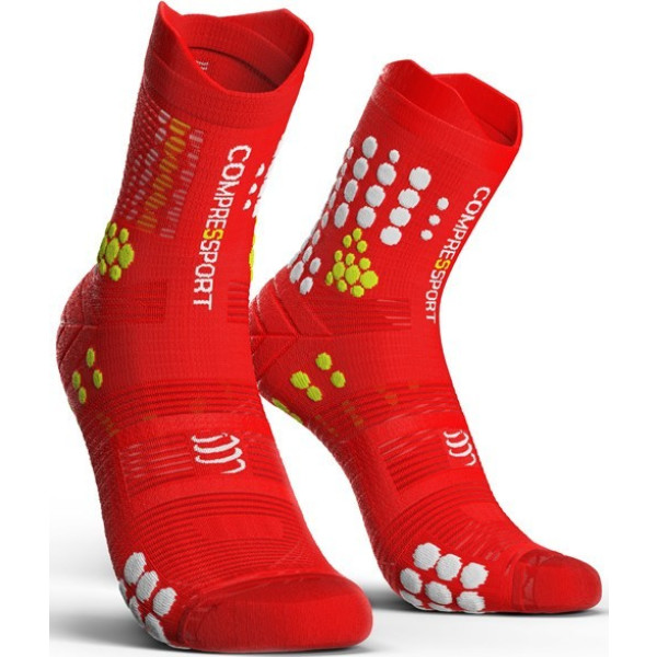 Compressport Calcetines Pro Racing Socks V3.0 Trail Rojo-Blanco