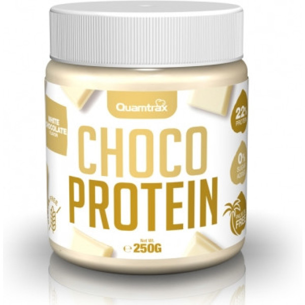 Quamtrax Choco Protein - Crema di Cioccolato Bianco Senza Olio di Palma 250 gr