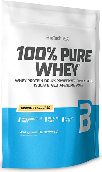Biotech Usa 100% Pure Whey Strawberry 454G-image