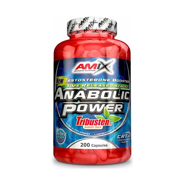 Amix Anabolic Power Tribusten 200 Capsules - Stimuleert Testosteron, Sportsupplement met Tribulus Terrestris