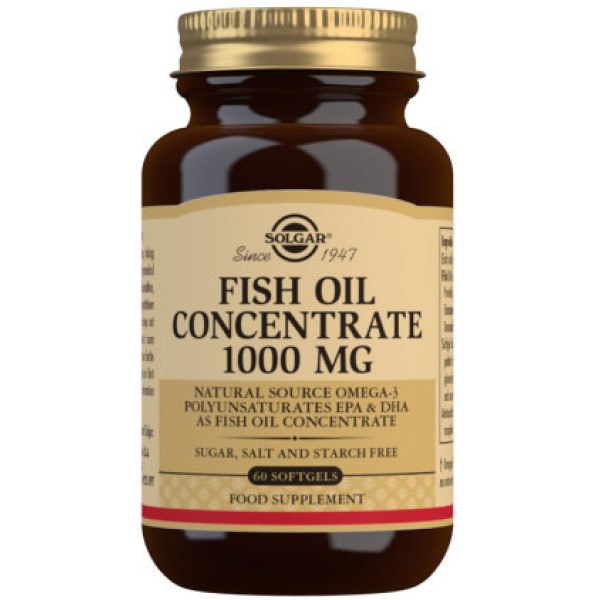 Concentré d'huile de poisson Solgar® 1000 mg - 60 gélules