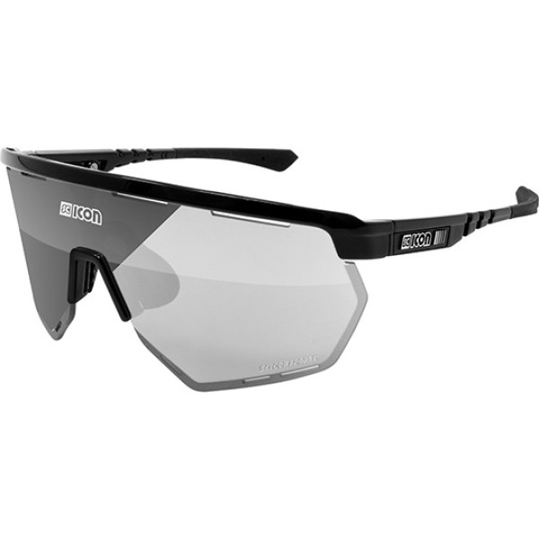 Scicon Aerowing Brille Scnpp Silberne photochrome Linse/schwarzer Rahmen