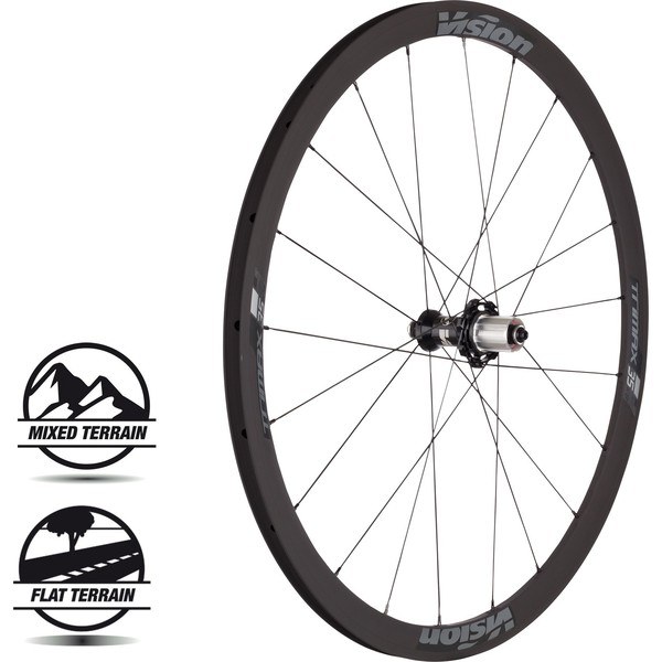 Vision Trimax 35 Roues Shimano 10/11v TL Clincher KB Finish