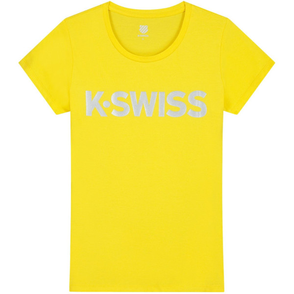 K-swiss Camiseta Hypercourt Logo Mujer Amarillo