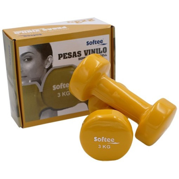 Softee Juego Pesas Vinilo - Amarillo 3 Kg