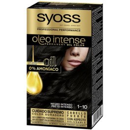 Syoss Olio Intense Kleurstof Zonder Ammoniak 1.10-zwart Intense 5 Stuks Vrouw