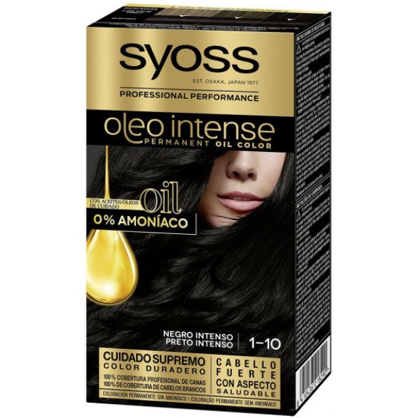 Syoss Olio Intense Dye Ohne Ammoniak 1.10-Schwarz Intense 5 Stück Frau