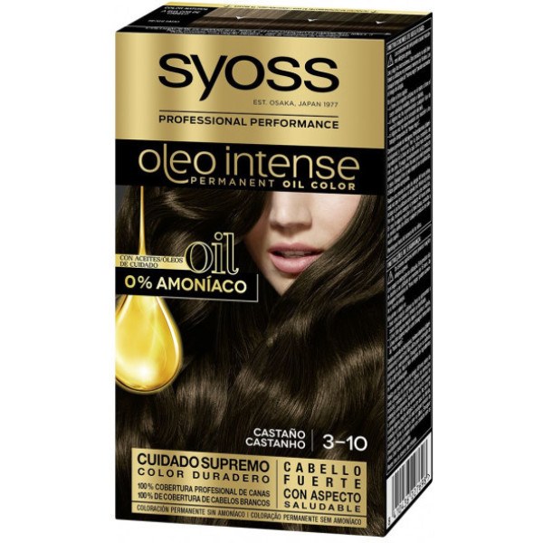 Syoss Olio Intense Dye Without Ammonia 3.10-castanha 5 Peças Mulher