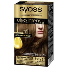 Syoss Olio Intense Ammoniakvrije Kleurstof 5.86-karamel Kastanje 5 Stuks Vrouw