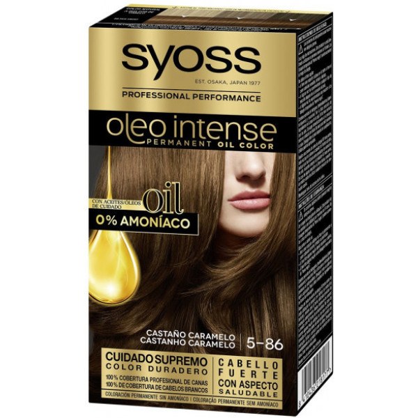 Syoss Olio Intense Ammoniakvrije Kleurstof 5.86-karamel Kastanje 5 Stuks Vrouw