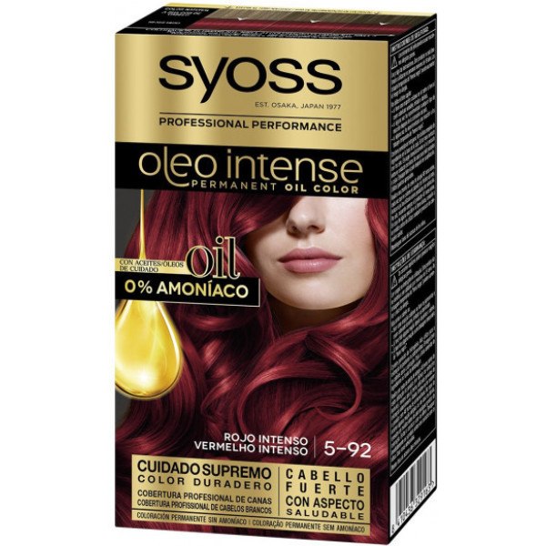 Syoss Olio Intense Dye Without Ammonia 5.92-intensed red 5 Pieces Woman