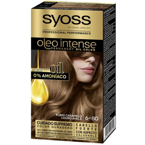 Syoss Olio Intense Dye Without Ammonia 6.80-caramel blonde 5 Pieces Woman