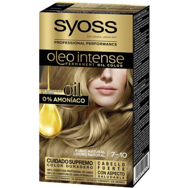 Syoss Olio Intense Ammoniakvrije Kleurstof 7.10-Natuurlijk Blond 5 Stuks Dames