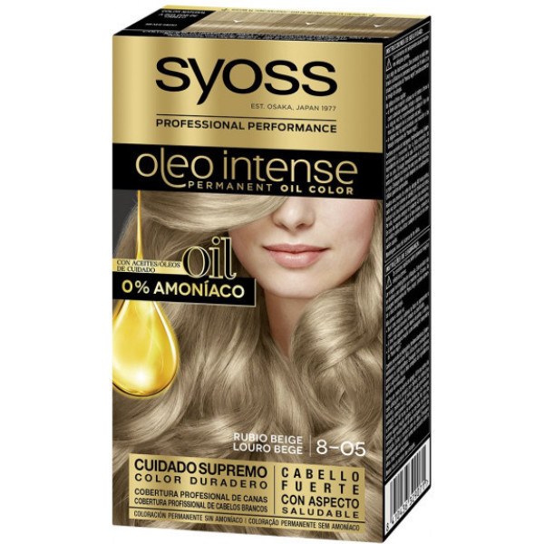 Syoss Olio Intense Ammonia-Free Dye 8.05-Beige Blonde 5 Pieces Women