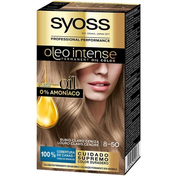 Syoss Olio Teinture intense sans ammoniaque 8.50-Blond cendré 5 pièces pour femme