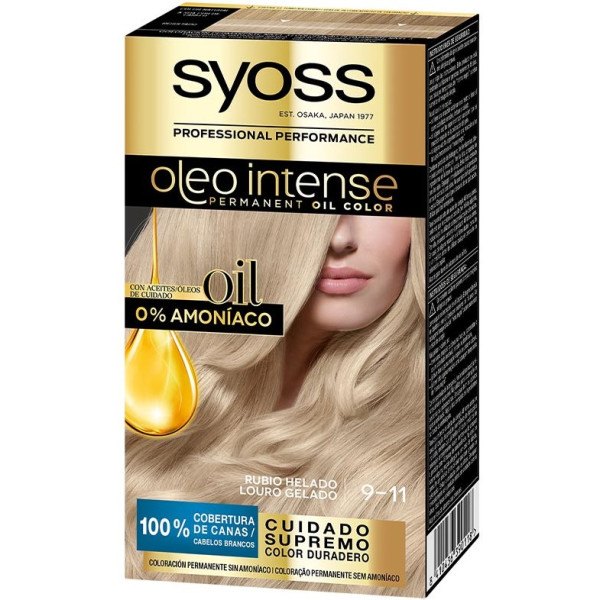 Syoss Olio Teinture Intense Sans Ammoniaque 9.11-Blond Glacé 5 Pièces Femme
