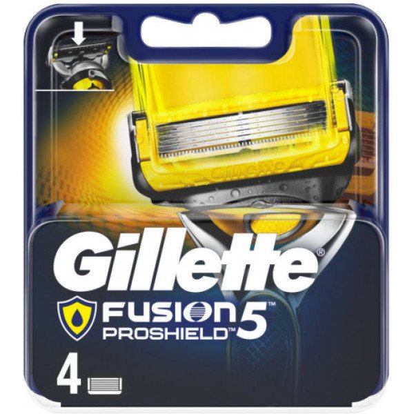 Gillette Fusion Proshield Cargador 4 Recambios Hombre