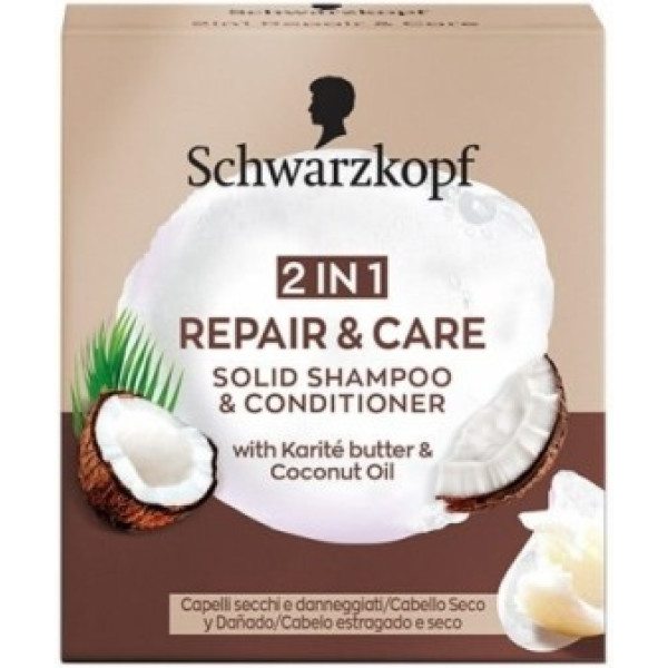 Schwarzkopf Repair & Care Champú Sólido 2en1 60 Gr Unisex