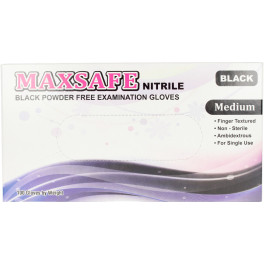 Maxsafe Nitryl Gloves Size M Black 100 Piezas Unisex