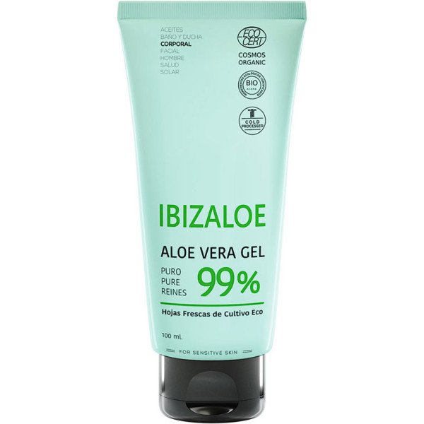 Ibizaloe Gel Puro De Aloe Vera 99% Hojas Frescas Eco 100 Ml Unisex