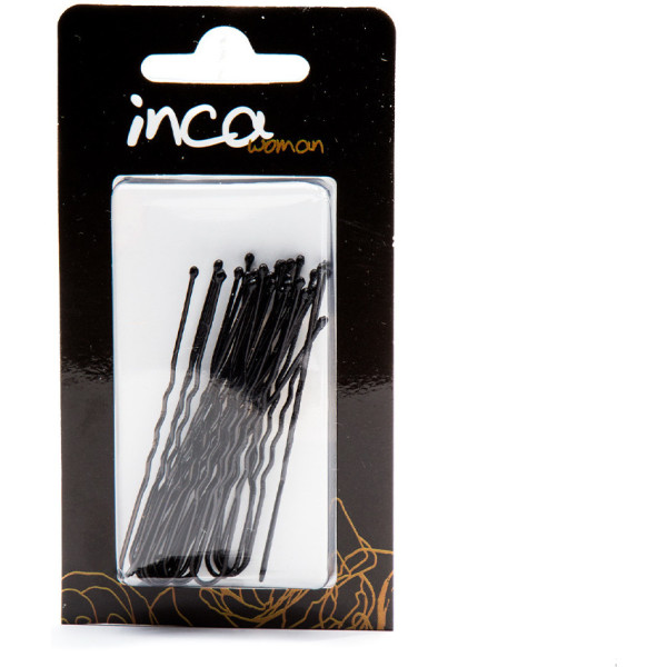 Inca Bow Clips 6 cm Schwarz Unsichtbar 20 Stück Unisex