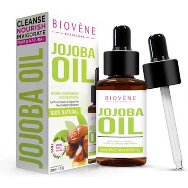 Biovene óleo de jojoba concentrado hidratante 100% puro 30 ml mulher