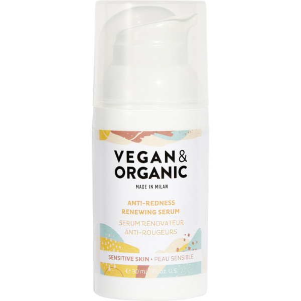 Soro renovador anti-vermelhidão vegano e orgânico para pele sensível 30 ml feminino