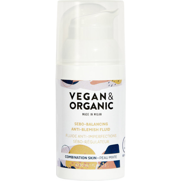 Vegan & Organic Sebo-ausgleichendes Fluid gegen Hautunreinheiten Mischhaut 30 ml Frau