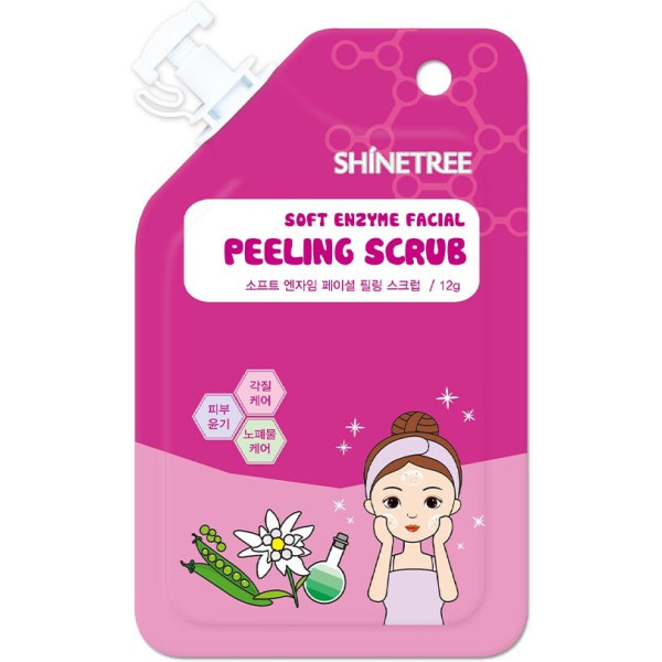 Shinetree Soft Enzyme Facial Peeling Scrub 12 Gr Unisex