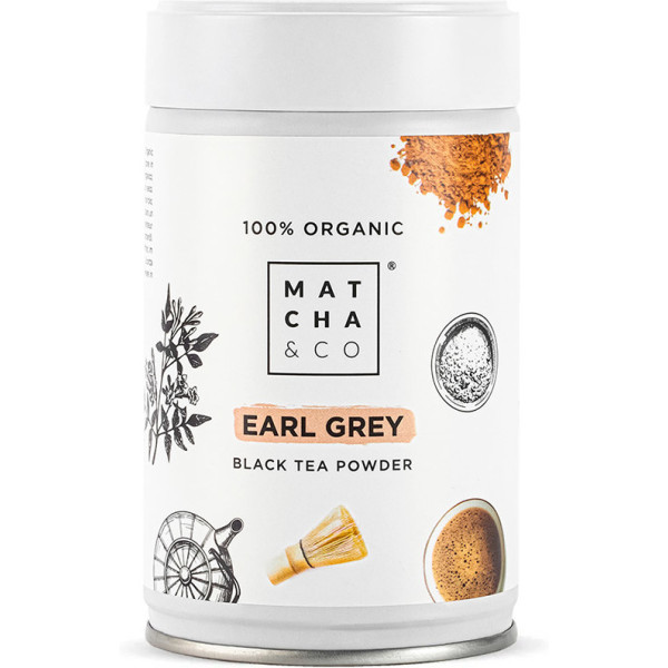 Matcha & Co Earl Grey chá preto em pó 70 g unissex