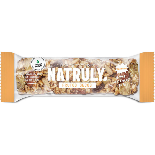 Natruly Organic Crunchy Bar Nuts 40 Gr Unisex