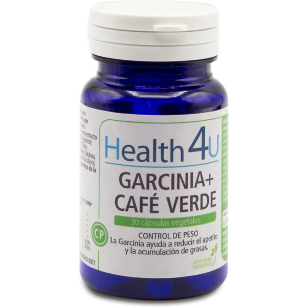 H4u Garcinia + Café Vert 30 Gélules Végétales 820 Mg Mixte