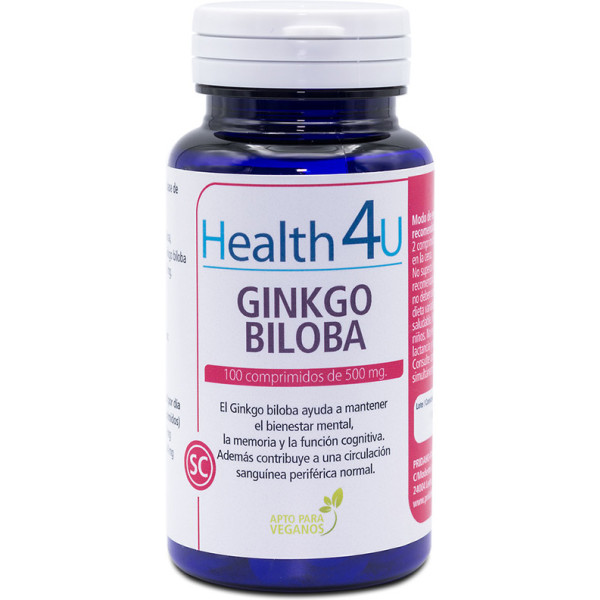 H4u Ginkgo Biloba 100 Comprimidos De 500 Mg Unisex