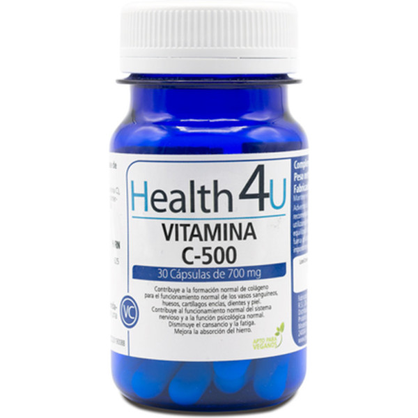H4u Vitamina C-500 30 Cápsulas De 700 Mg Unisex