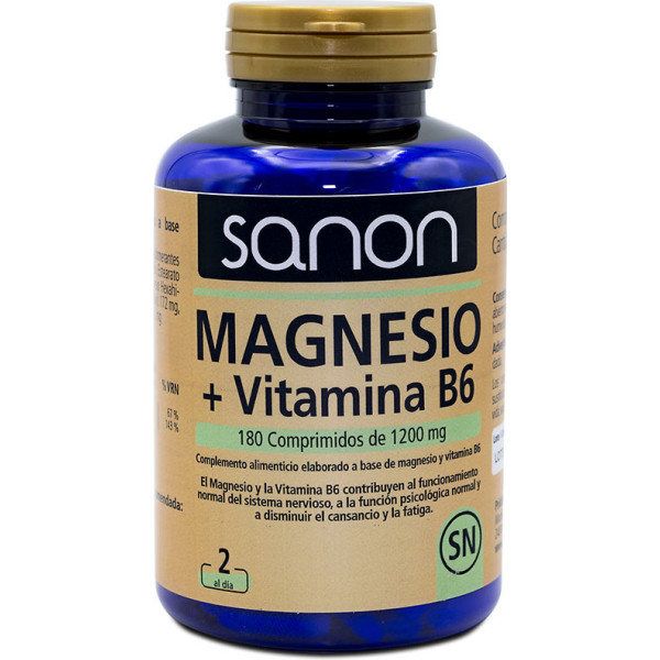 Sanon Magnesio + Vitamina B6 180 Comprimidos De 1200 Mg Unisex