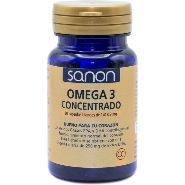 Sanon Omega 3 Concentrado 30 Cápsulas Blandas De 14189 Mg Unisex