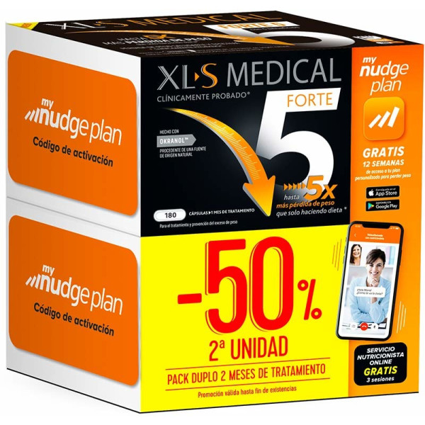 Xl-s Medical Xls Medical Forte 5x Nudge Lot 2 Pièces Unisexe