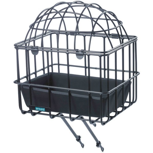Mijnen Pieper Front Pet Basket Mijnenpieper Luna Aluminium Matt Black (35x43x46 Cm)